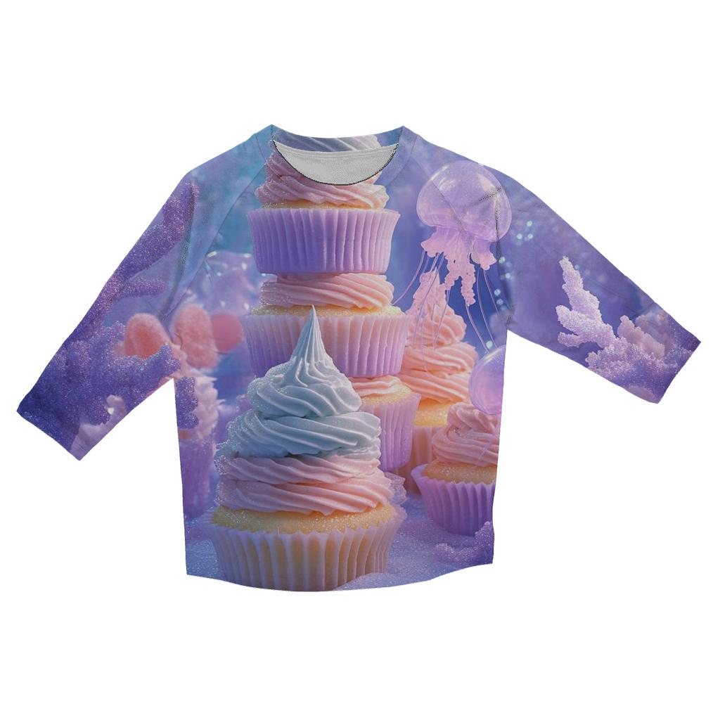 Cupcake Coral Reef designer 3/4 sleeve blouses