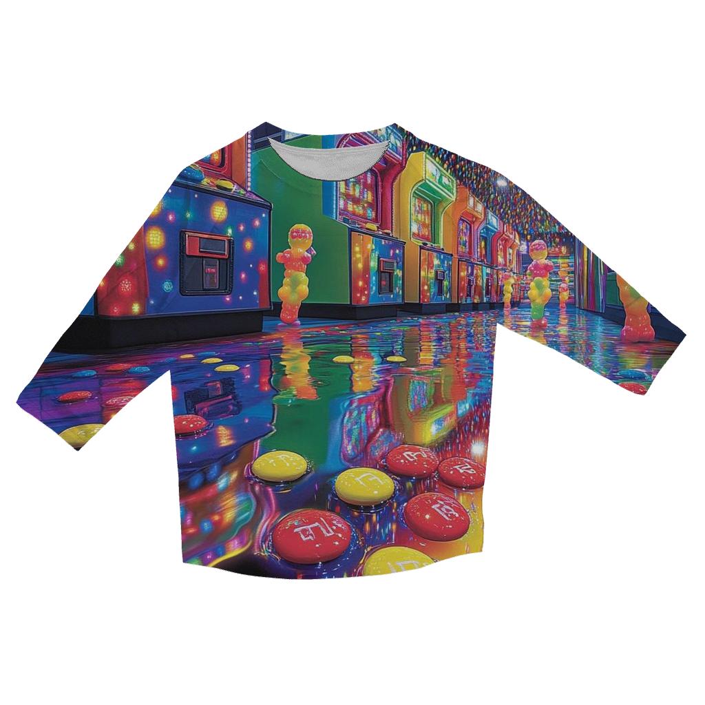 Skittle Rain Arcade designer 3/4 sleeve blouses
