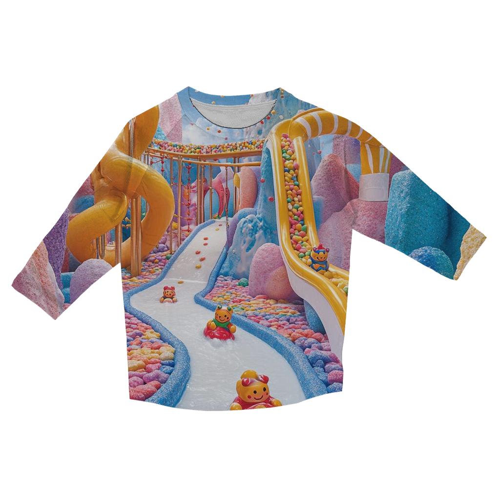 Cereal Planet Playground printed three quarter sleeve shirts
