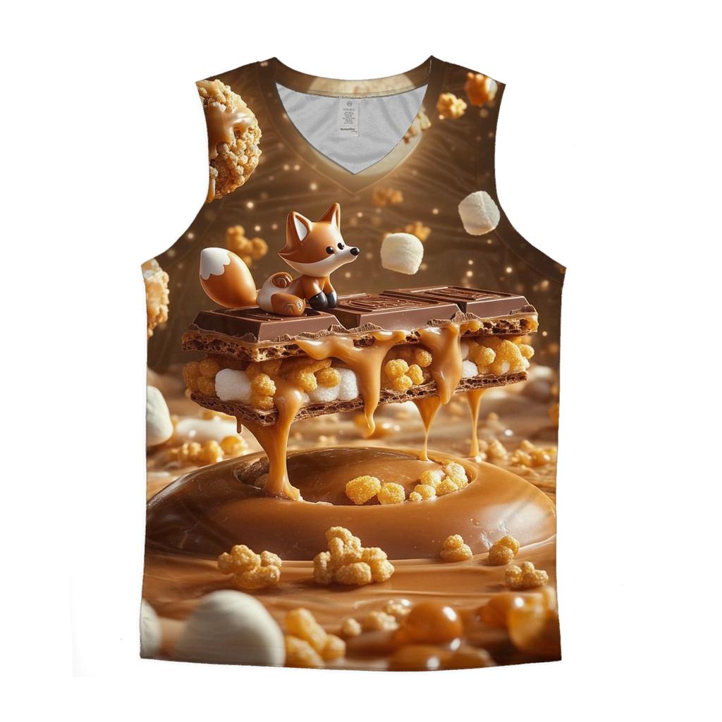 Chocolate Asteroid Garden casual summer tank tops