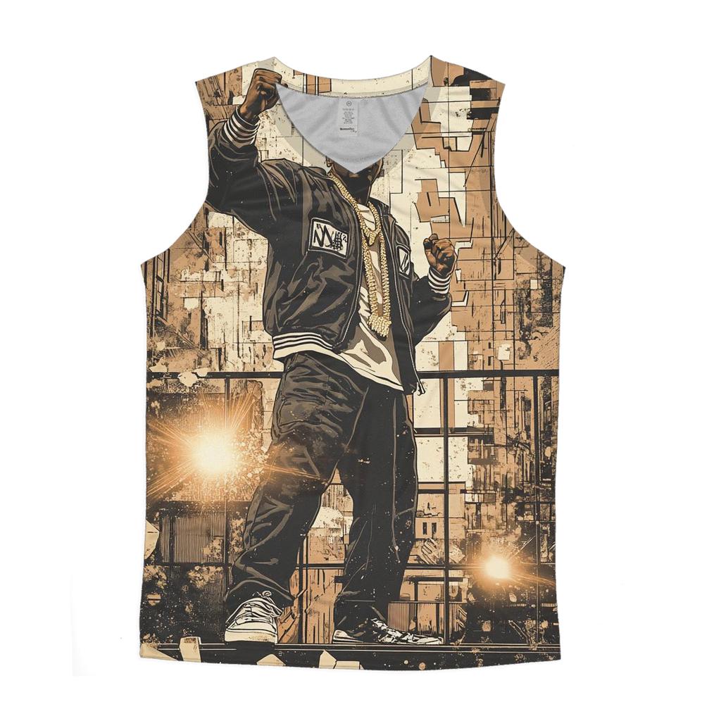 Brooklyn Cipher Mosaic cotton sleeveless tops