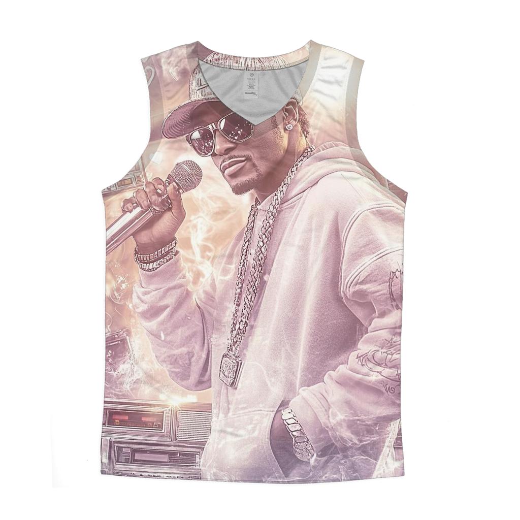 LL Cool J Retro Radio Romance graphic print tank tops