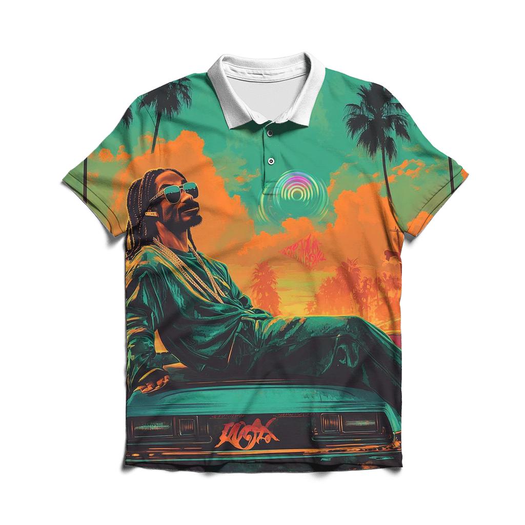 West Coast Sunset Cipher stylish collar polo tees