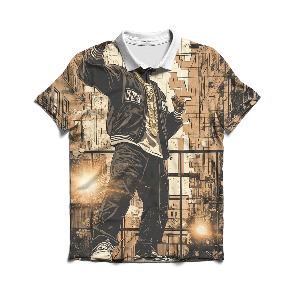 Brooklyn Cipher Mosaic stylish collar polo tees