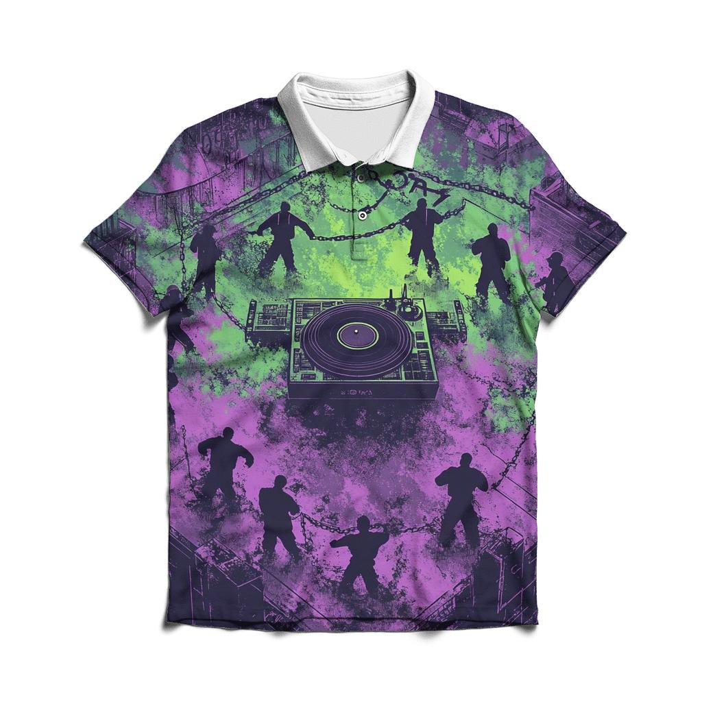 Shaolin Shadow Play embroidered polo tops