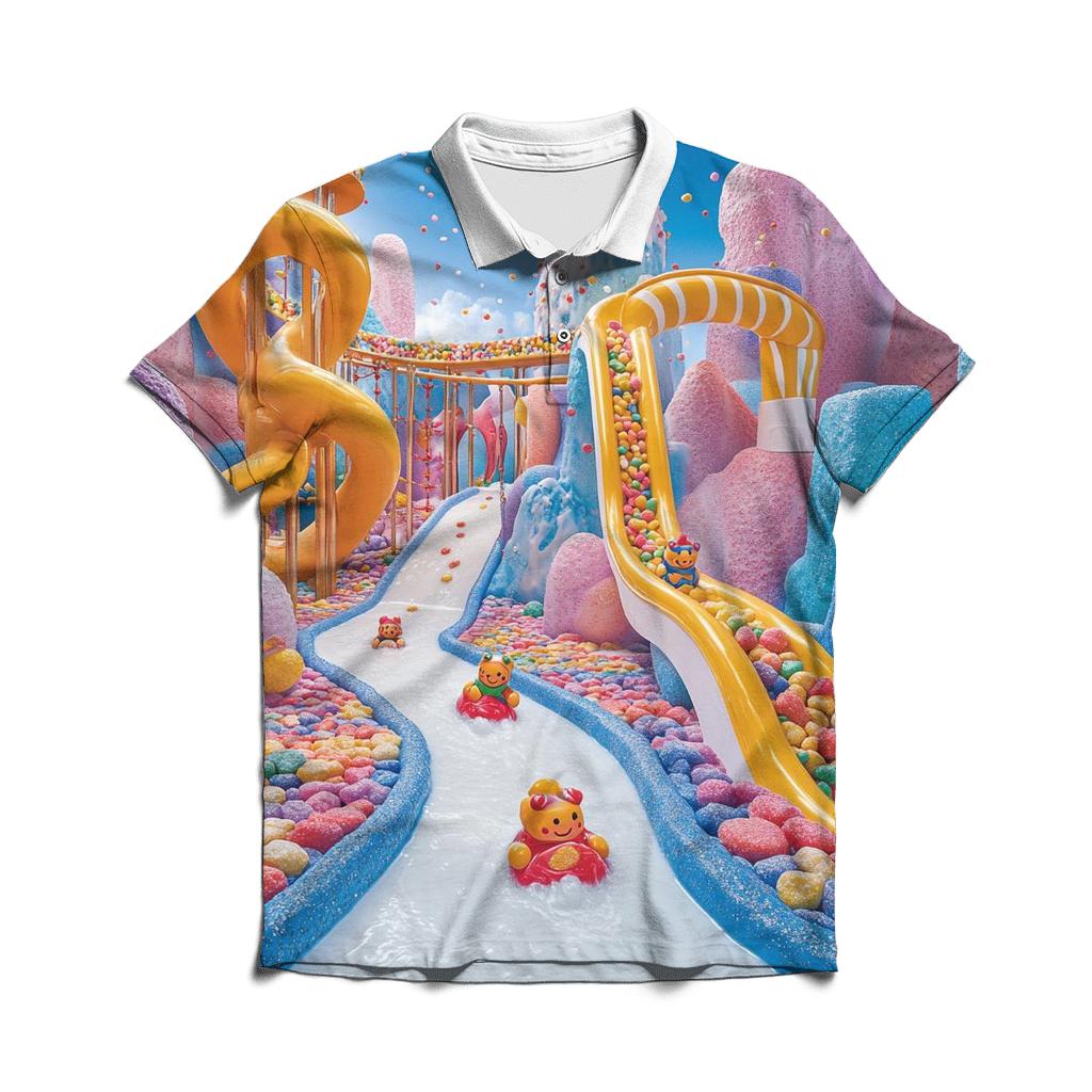 Cereal Planet Playground embroidered polo tops