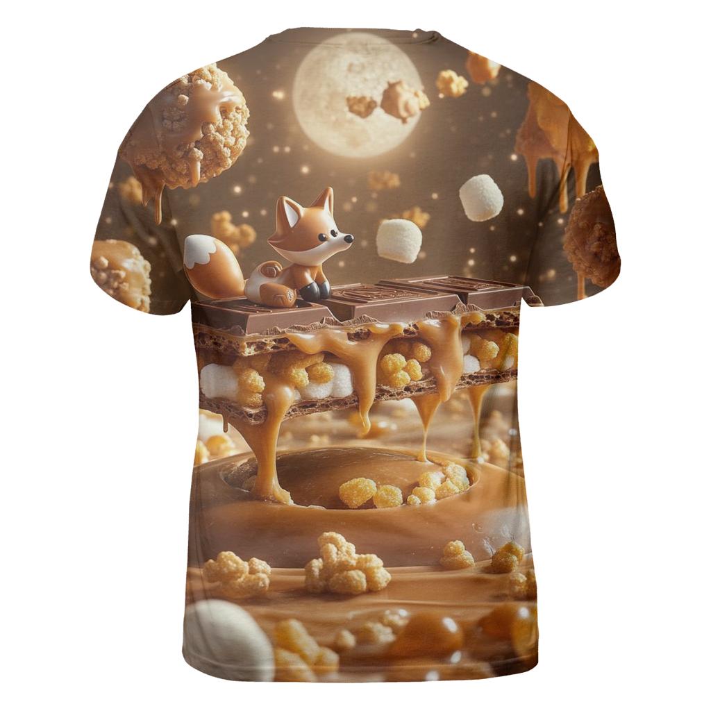 Chocolate Asteroid Garden designer pattern shirts