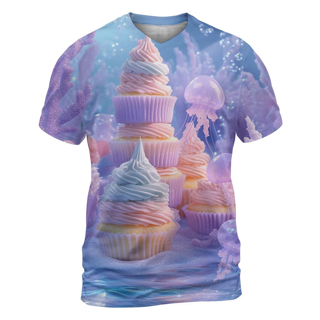 Cupcake Coral Reef statement graphic shirts