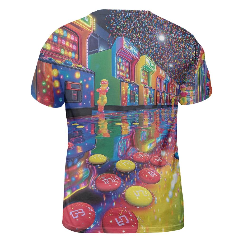 Skittle Rain Arcade statement graphic shirts