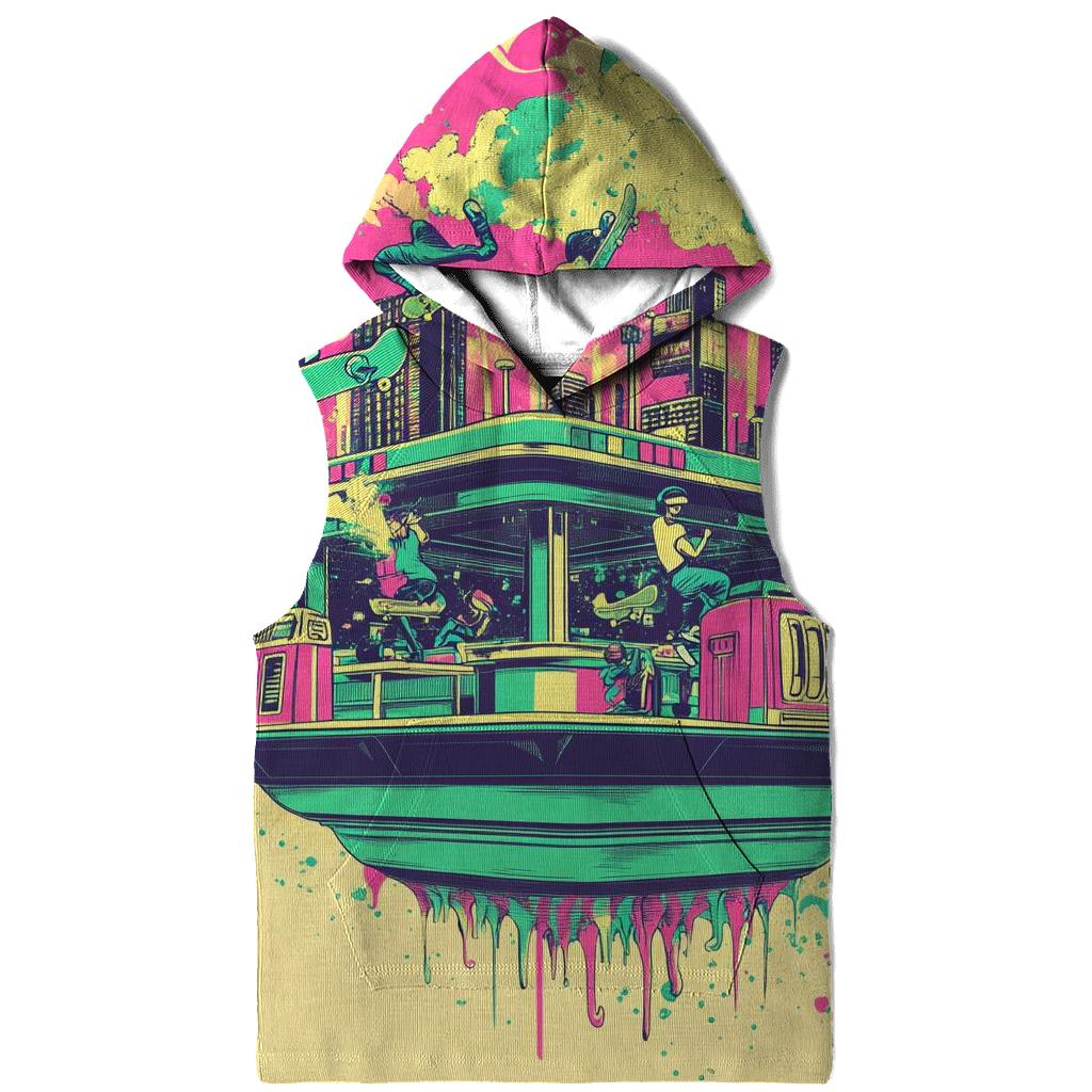 Neon Skate Diner Riot printed hoodies