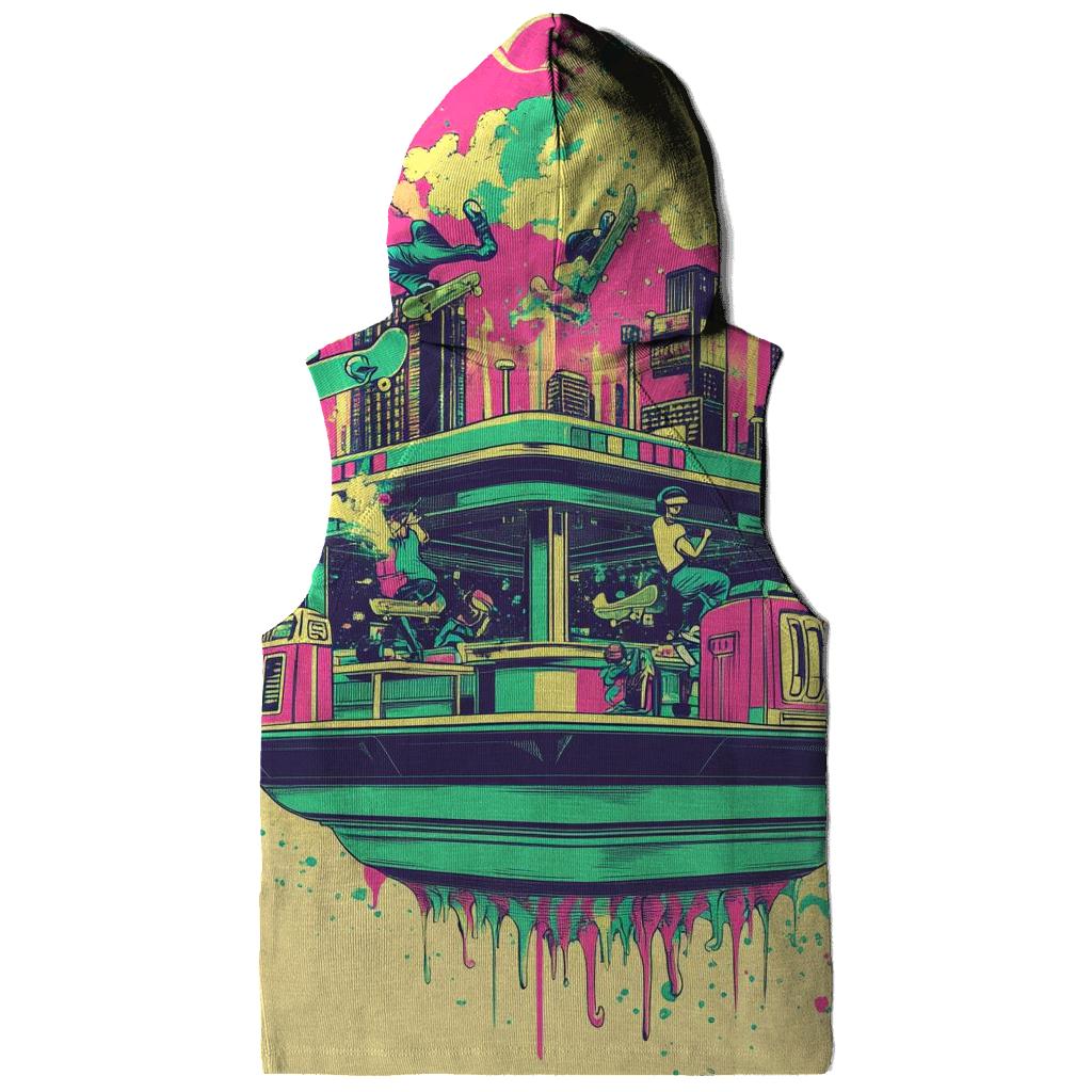 Neon Skate Diner Riot printed hoodies