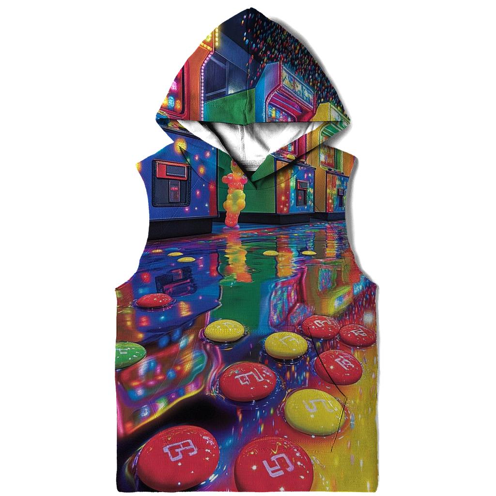 Skittle Rain Arcade designer hoodies