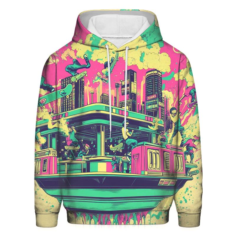Neon Skate Diner Riot hoodie trends