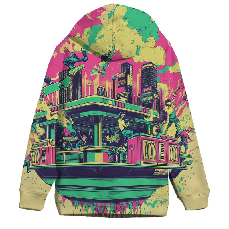 Neon Skate Diner Riot hoodie trends
