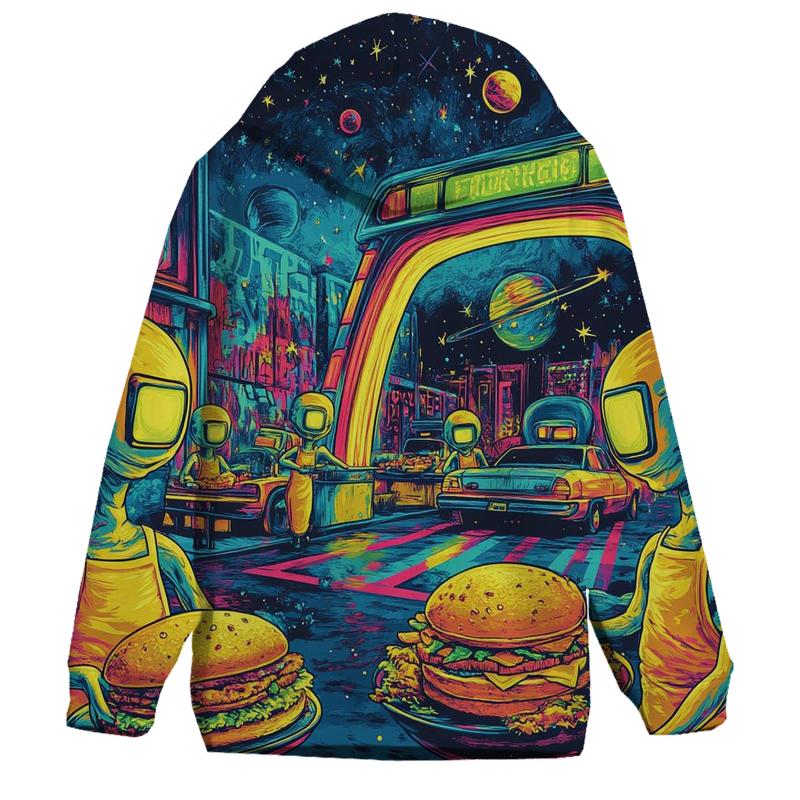 Alien Drive-Thru Deli printed hoodies