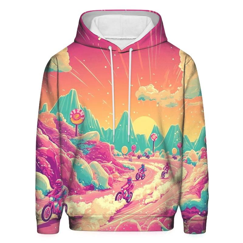 Bubblegum Biker Brigade printed hoodies