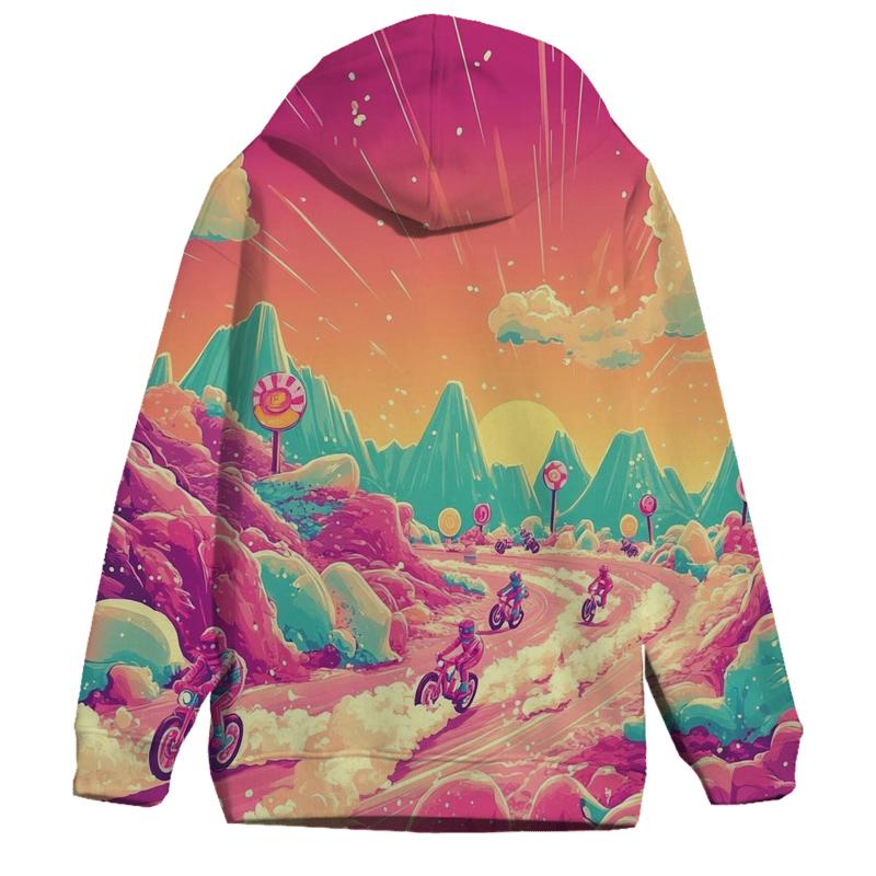 Bubblegum Biker Brigade printed hoodies