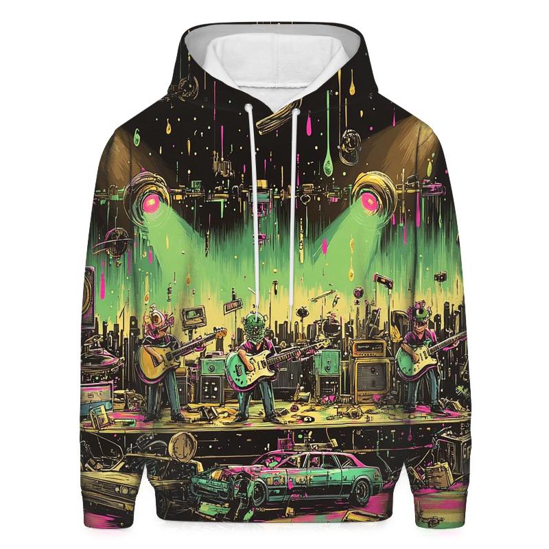 Galactic Garage Band Showdown premium hoodies