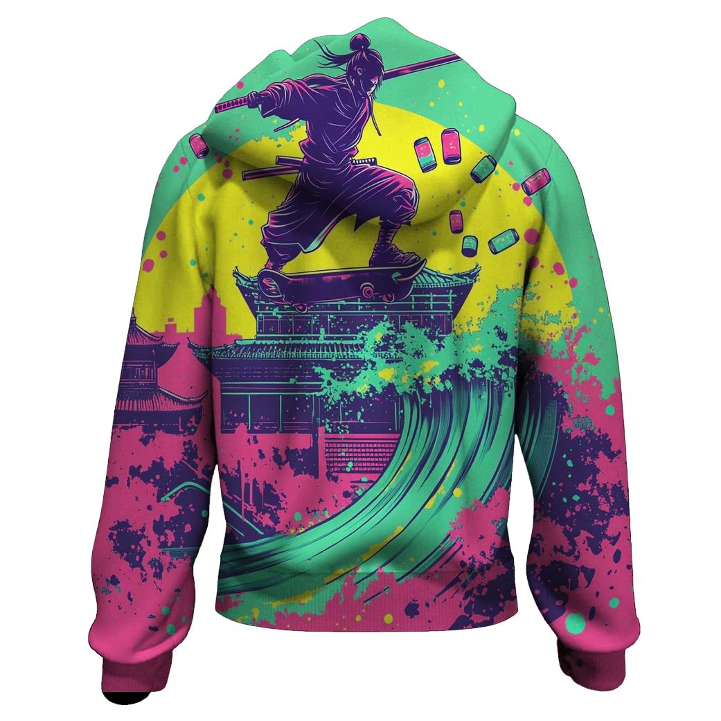 Skateboard Samurai Soda pullover hoodies