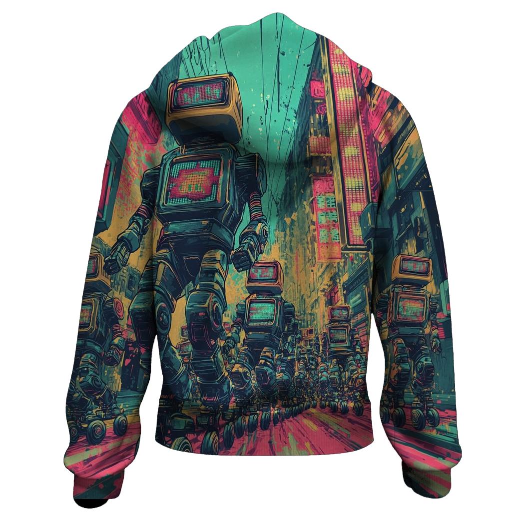 Robo-Rad Roller Ruckus embroidered hoodies