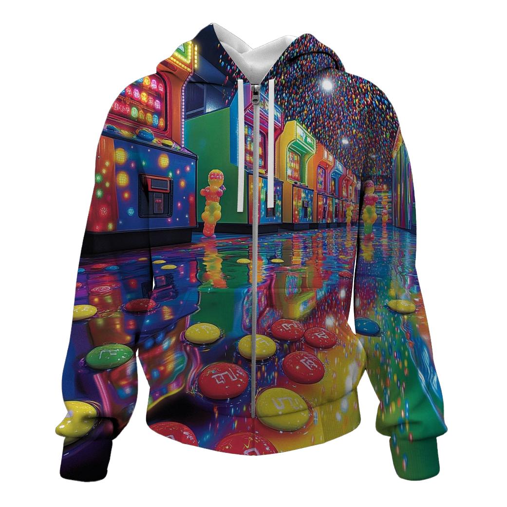 Skittle Rain Arcade hoodie styles
