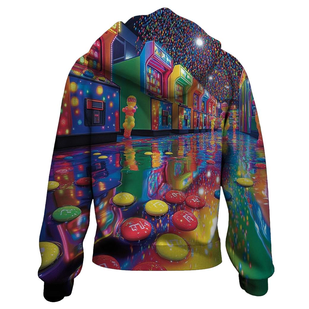 Skittle Rain Arcade hoodie styles