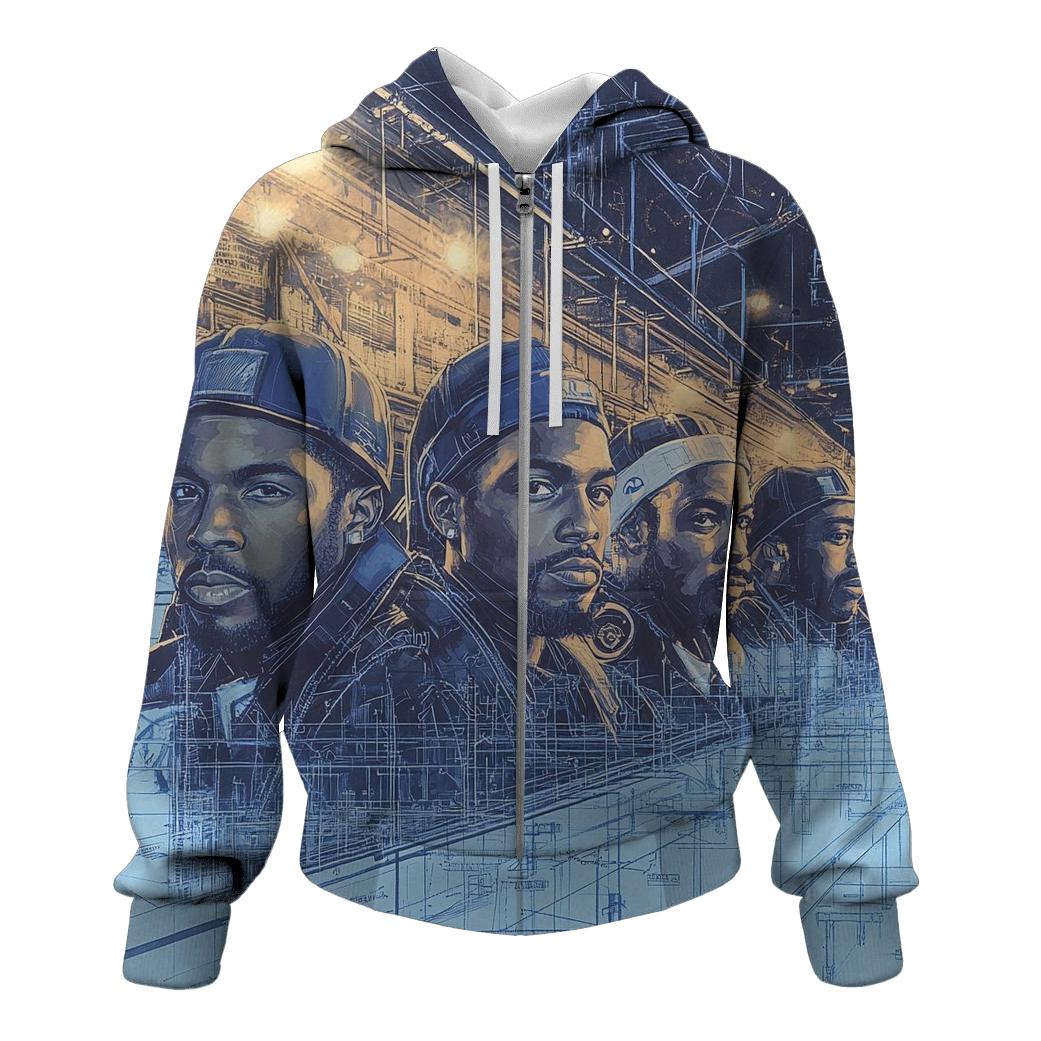 Underground Cipher Blueprint pullover hoodies