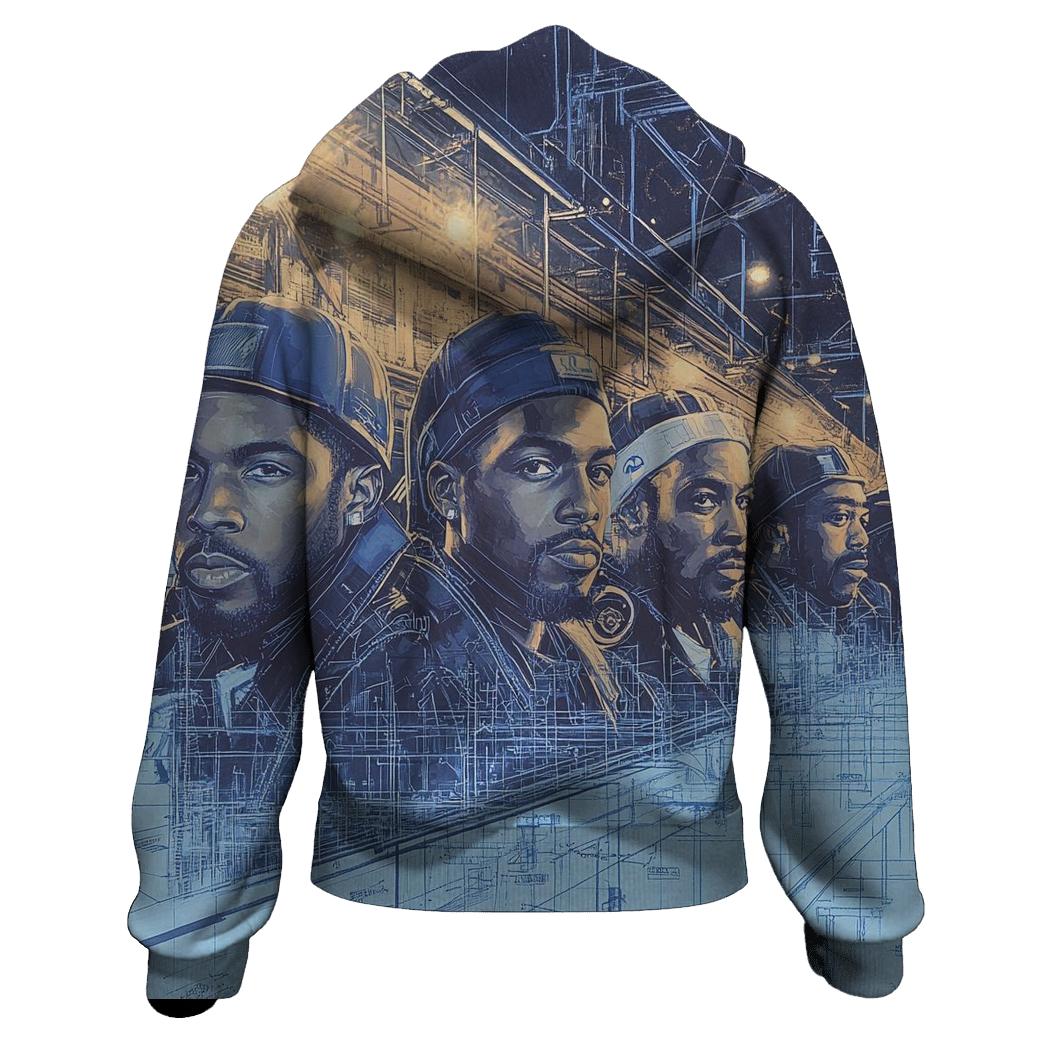 Underground Cipher Blueprint pullover hoodies