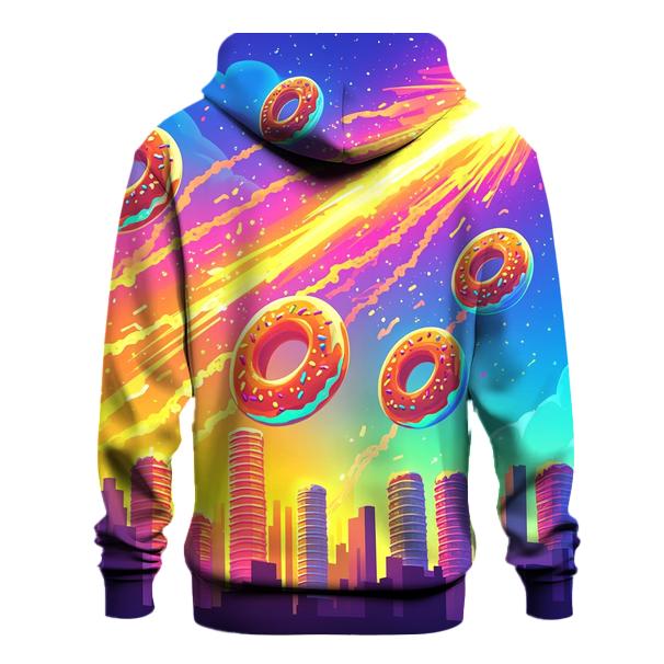 Neon Donut Meteor Shower embroidered hoodies