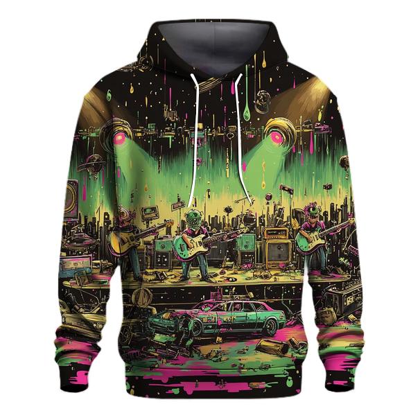 Galactic Garage Band Showdown pullover hoodies