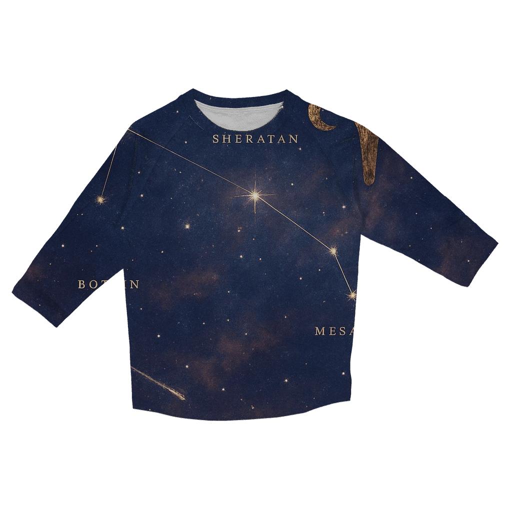 Celestial Aries Constellation Map designer 3/4 sleeve blouses