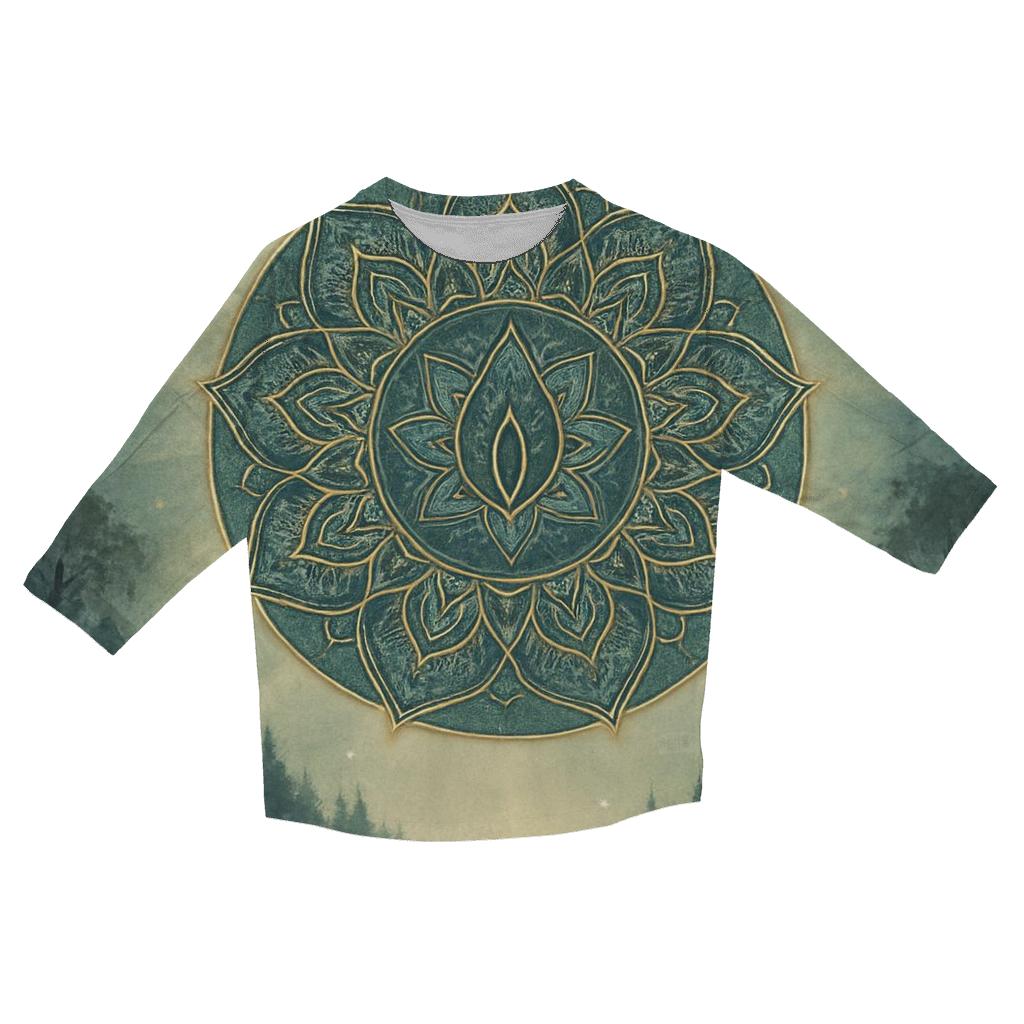 Luminous Mandala Grove custom 3/4 sleeve shirts