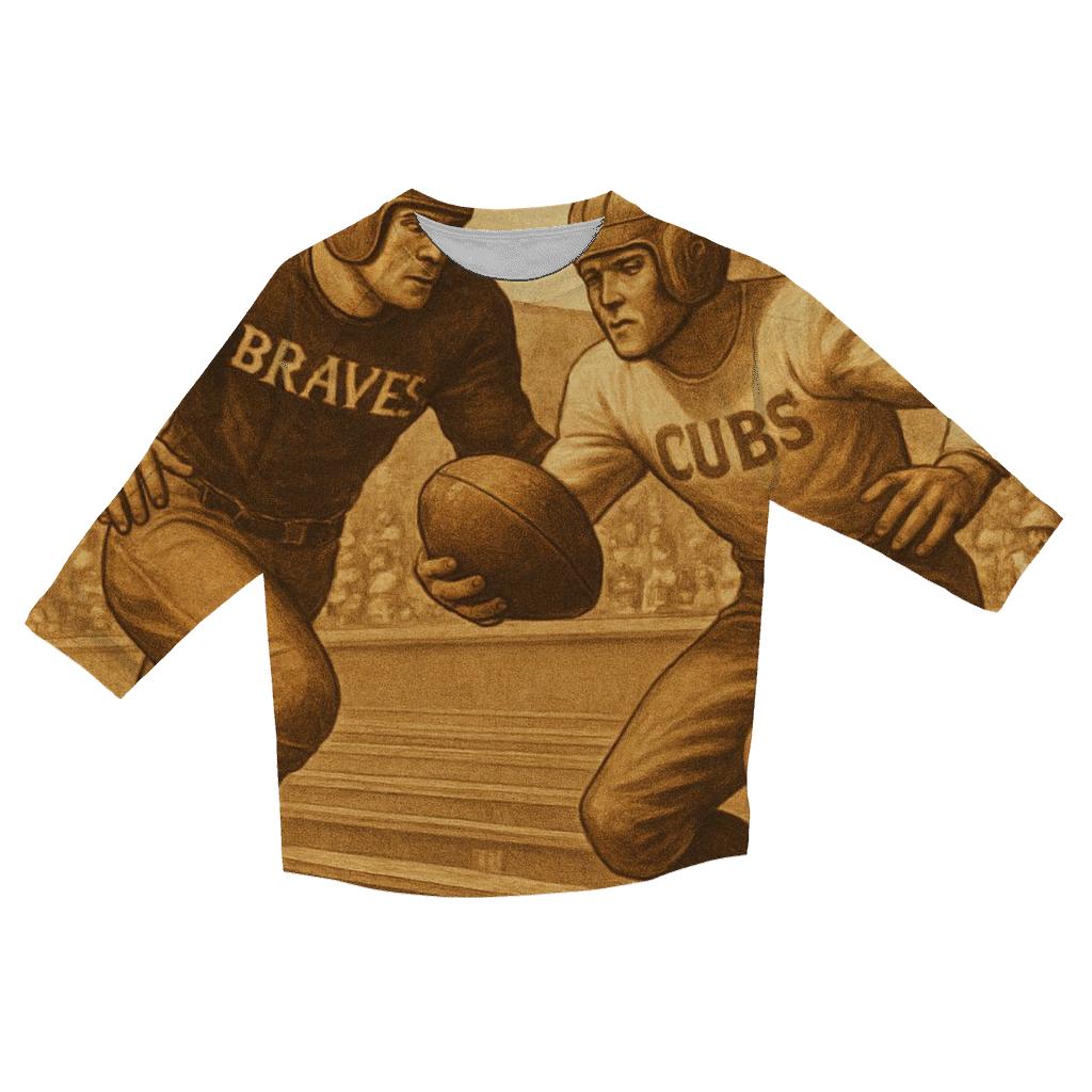 Vintage Ballpark Duel stylish quarter sleeve tops