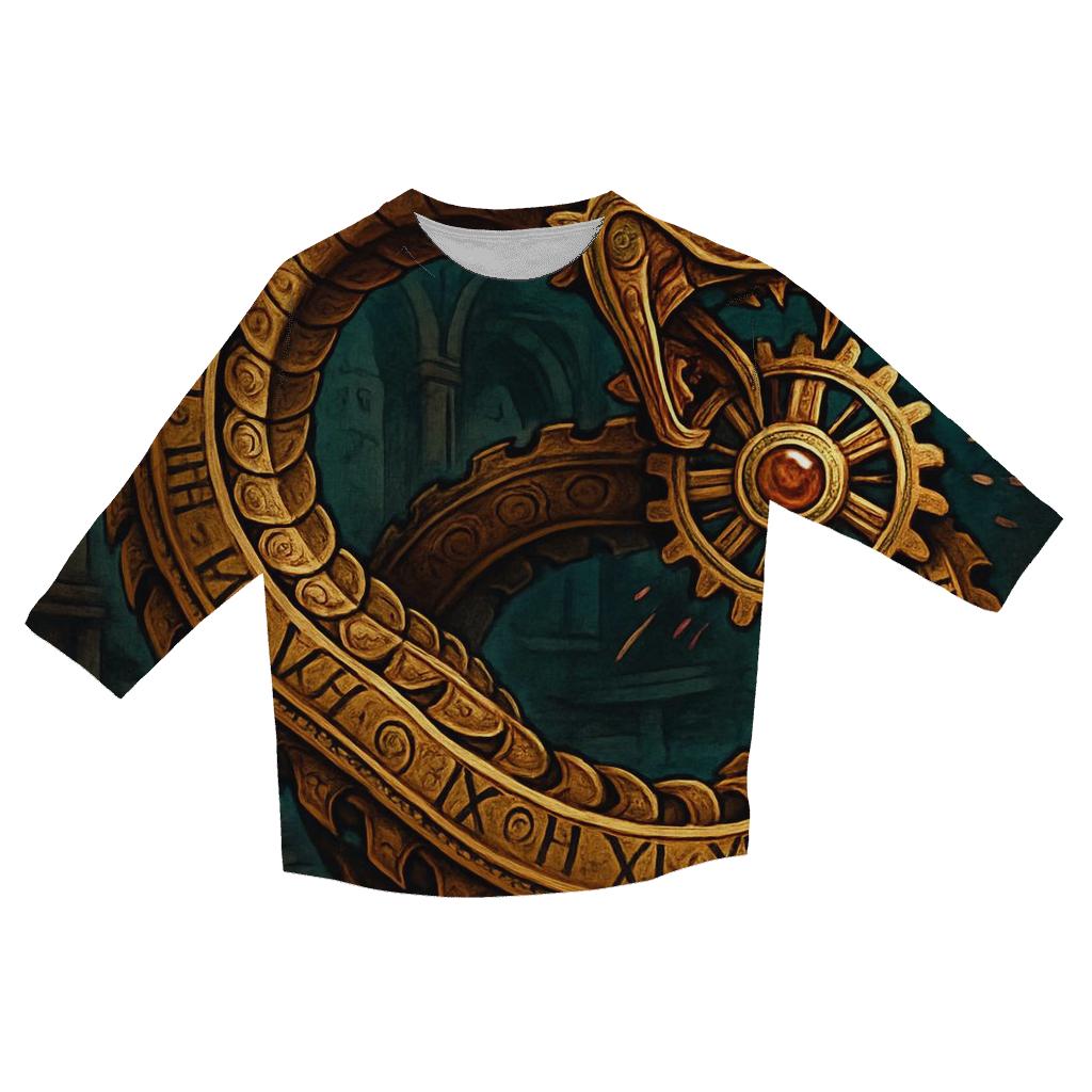 Clockwork Ouroboros Mechanica trendy 3/4 sleeve tops