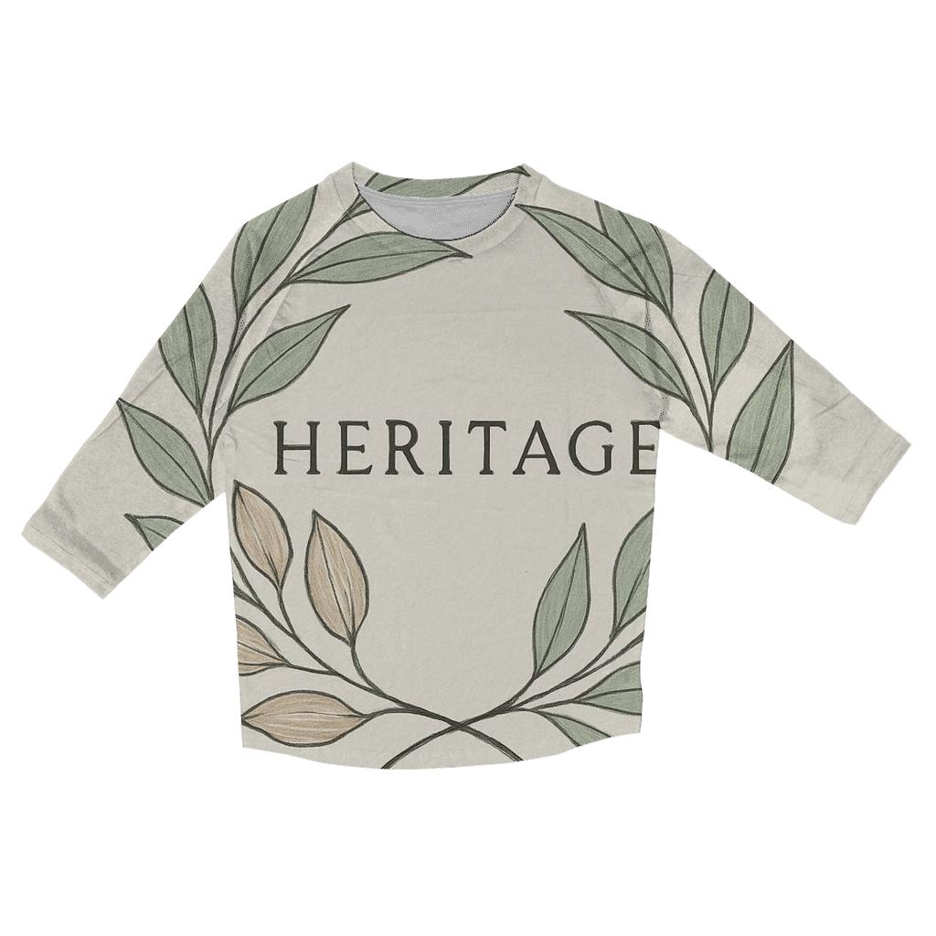 Botanical Linework Crest cotton quarter sleeve shirts