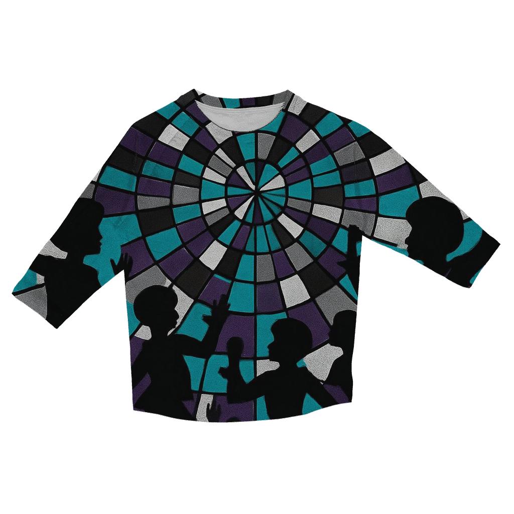 Disco Mirror Mosaic cotton quarter sleeve shirts