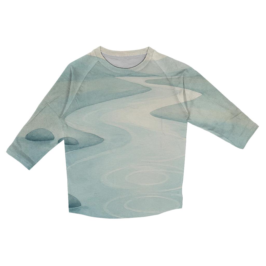 River Of Quiet Reflection stylish quarter sleeve tops