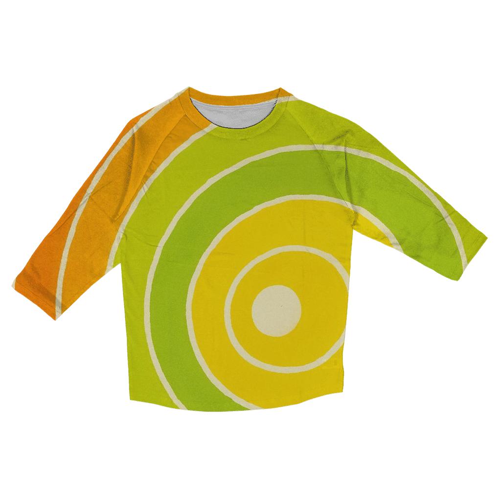 Citrus Bullseye Offset personalized 3/4 sleeve tees