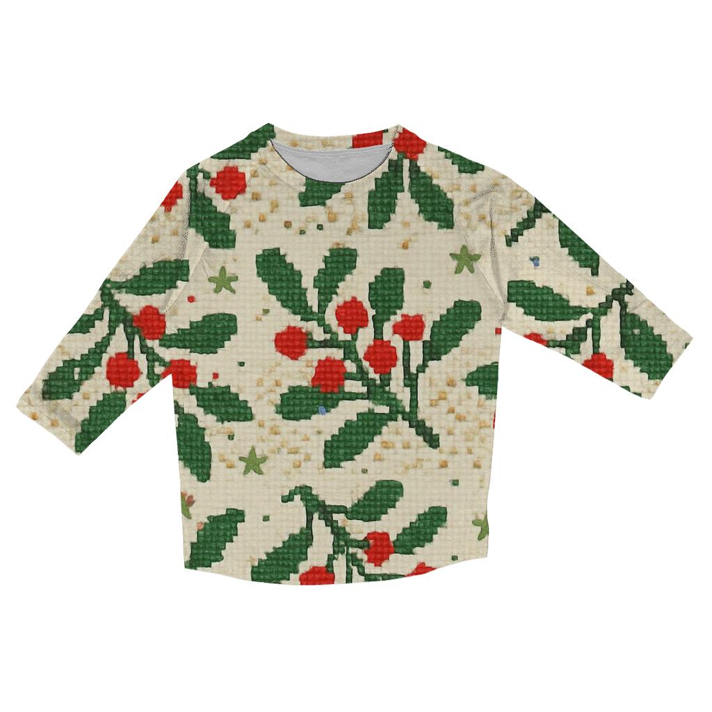 Merry Mistletoe Confetti Design personalized 3/4 sleeve tees