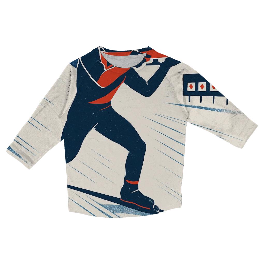 Nordic Biathlon Contrast fashion 3/4 sleeve shirts