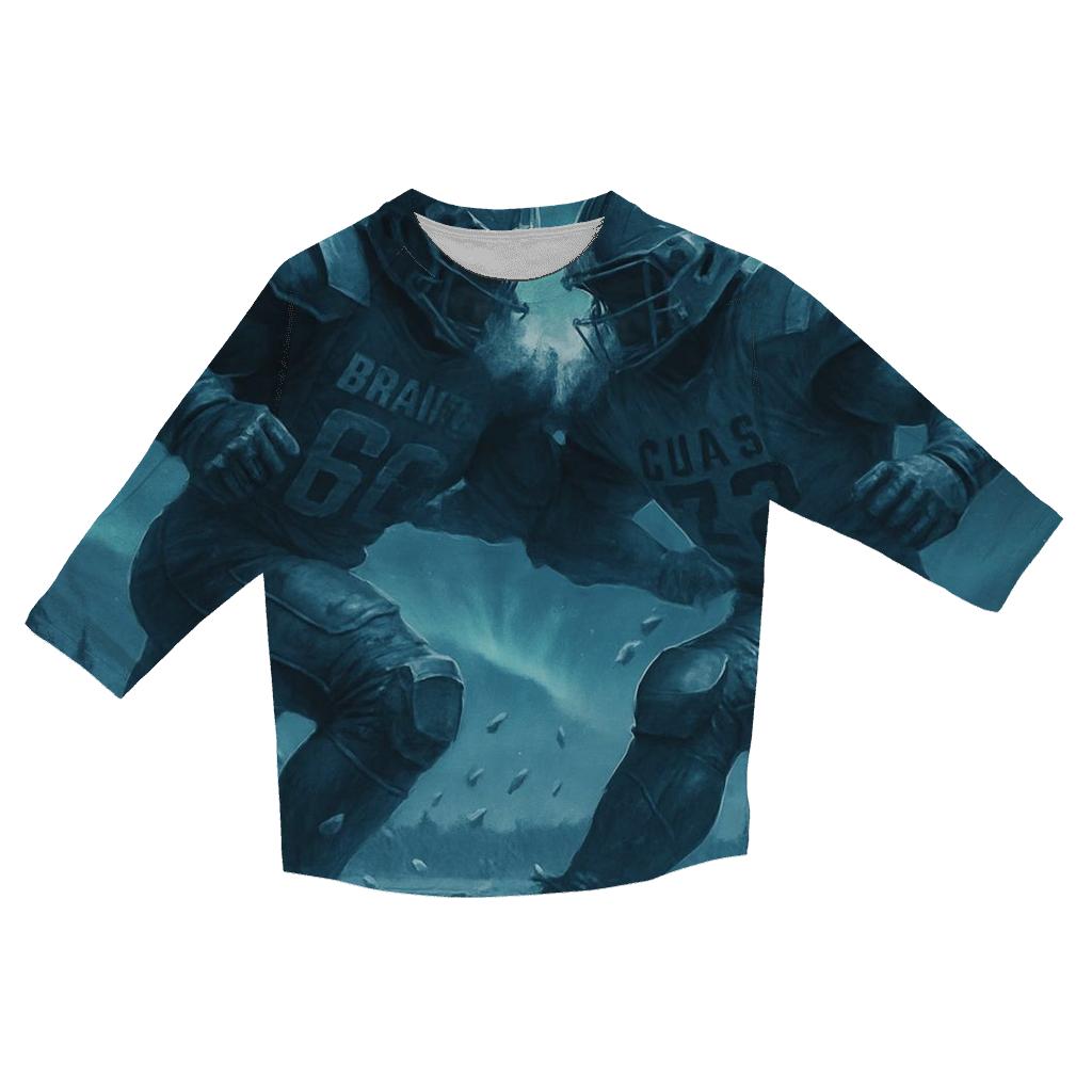 Frozen Lake Faceoff cotton quarter sleeve shirts