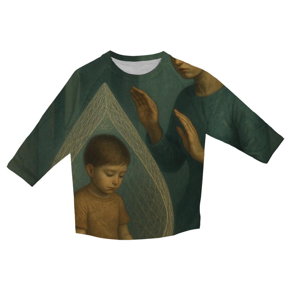 The Invisible Shield printed three quarter sleeve shirts