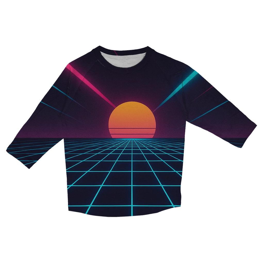 Laser Grid Runner casual three quarter sleeve shirts