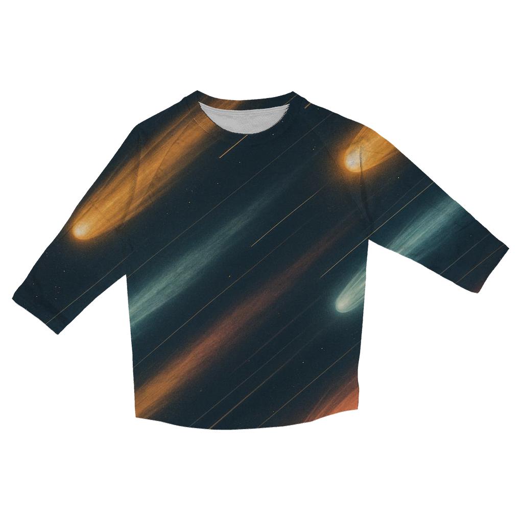 Comet Fan Overprint designer 3/4 sleeve blouses