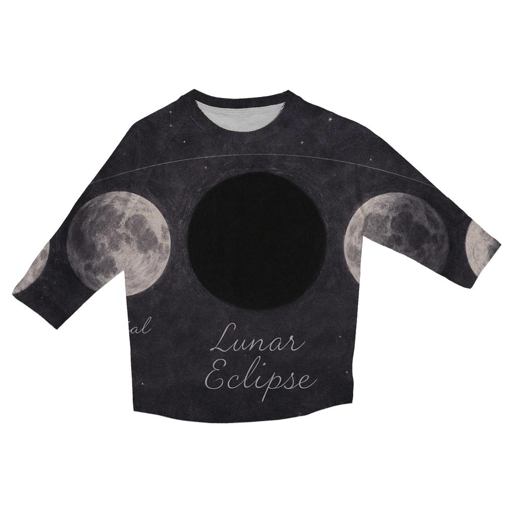 Lunar Eclipse Shadow Art personalized 3/4 sleeve tees