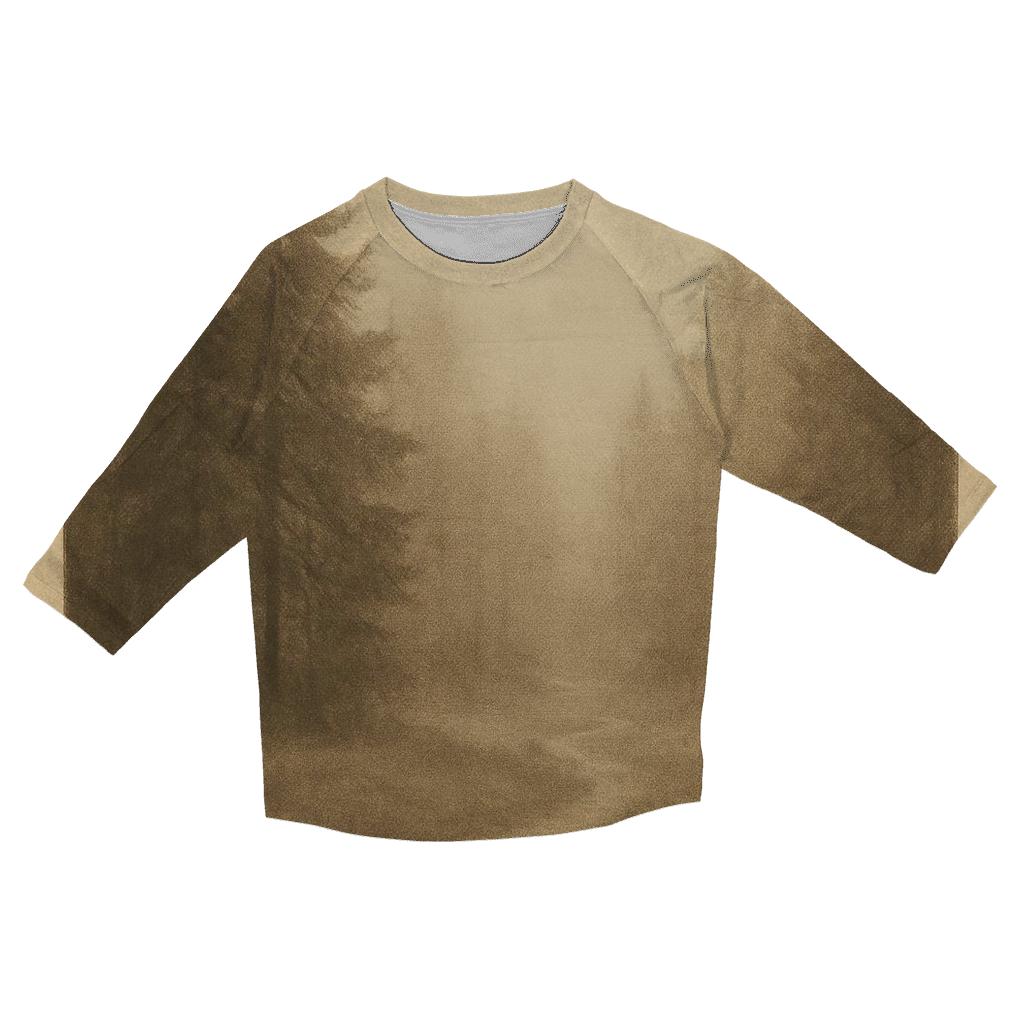 Sepia Forest Postcard designer 3/4 sleeve blouses