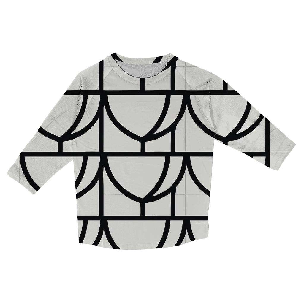 Filter Grid Geometry stylish quarter sleeve tops