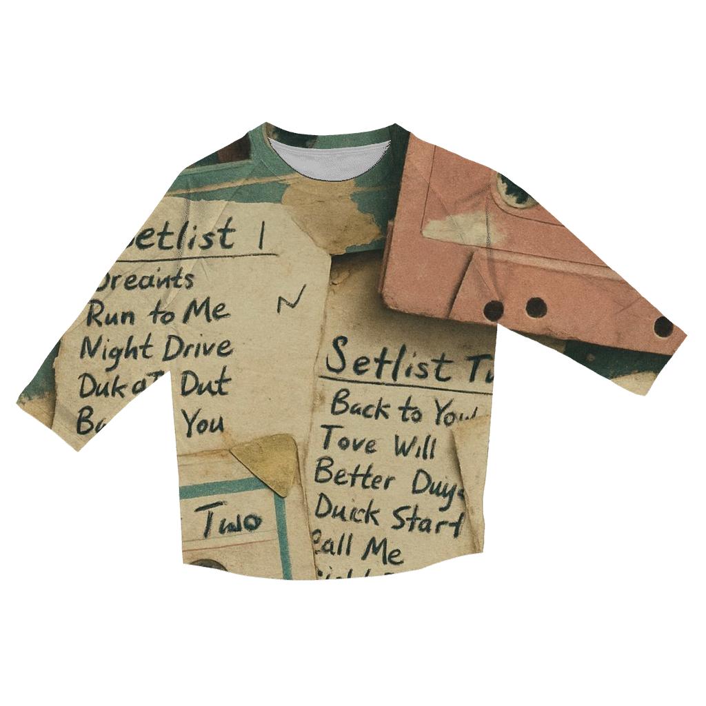 Cassette Tape Mixtape Collage designer 3/4 sleeve blouses