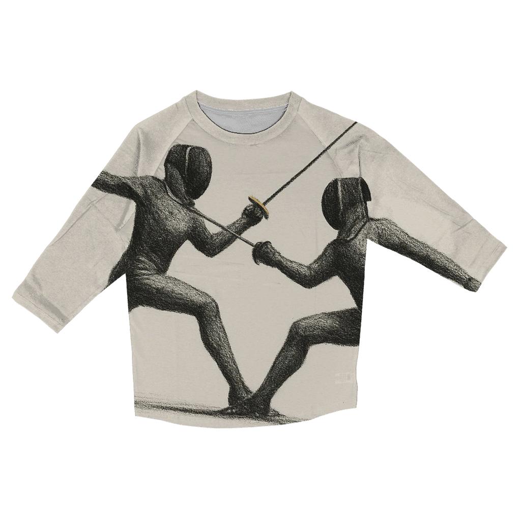 Precision Fencing Silhouette designer 3/4 sleeve blouses