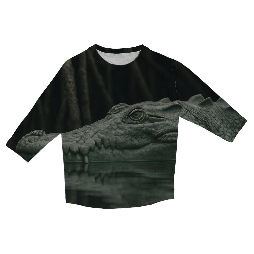 Mangrove Float — American Crocodile printed three quarter sleeve shirts